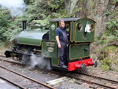 
'3 Sir Hadyn' at Nant Gwernol Station, Talyllyn Railway, October 2024