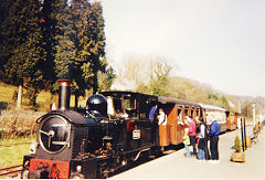
822 at Welshpool Station, Welshpool and Llanfair Railway, March 2002