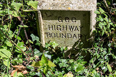 
Hewelsfield Gloucs CC boundary marker, August 2016