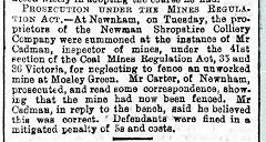 
Newman Shropshire Colliery press report 4 September 1880