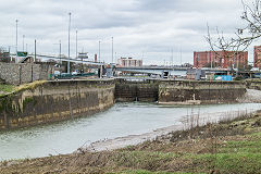 
Hotwells dock gates, Bristol, January 2015
