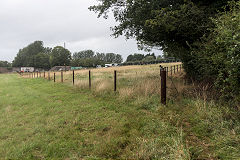 
The dramway to Ram Hill Colliery on the right, the spur to Church Leaze Colliery on the left, August 2019