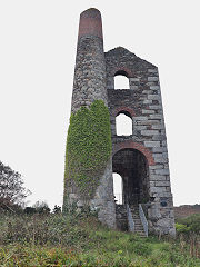 
The pumping house and shaft, Wheal Uny, September 2023