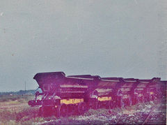 
Rainham Rubbish Shoot wagons, c1980,  © Photo courtesy of John Failes