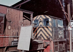 
Ex-BR D2310, DC 2691, RSH 8169 of 1960, at Tolworth Coal Concentration Depot, early 1980s, © Photo courtesy of John Failes