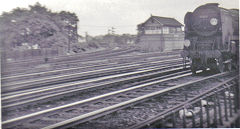 
35028 'Clan Line' at Wimbledon, May 1966