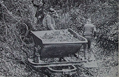 
The cross-mounted skip in use, 1969, © Photo courtesy of 'Brockham Museum News' contributors
