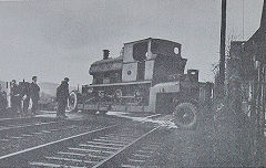 
'Scaldwell' crosses the BR Guildford - Redhill line, 20 March 1964, © Photo courtesy of 'Brockham Museum News' and Tony Deller