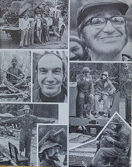 
Brockham Museum personalities including Roger Thornton, Gordon Rhodes, Adrian Skilton and Alun Jones, 1974, © Photo courtesy of 'Brockham Museum News' contributors