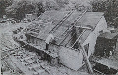 
Re-roofing Gould's Shed, 25 August 1979, © Photo courtesy of 'Brockham Museum News' and D H Smith