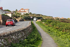 
The route of the German railway, Cobo, Guernsey, September 2014