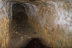 
The Dressing Plant tunnel, Little Sark Silver Mine, September 2014