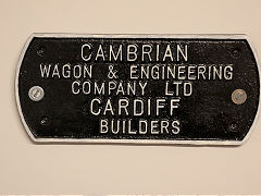 
Cambrian Engineering worksplate at Alan Keef's works, April 2024