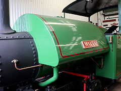 
0-4-0ST 'Woto' at Alan Keef's works, April 2024