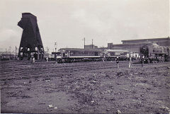 
92155, D149 and D66 on Saltley shed, Birmingham, April 1962