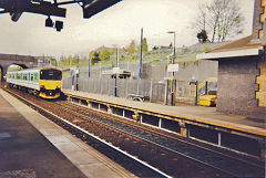 
Hawthorns Station and train, Birmingham, April 2002