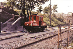 
Crich Tramway Museum, Blackpool loco EE717 of 1927, August 1985