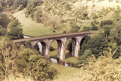 
Monsal Dale viaduct, Midland Railway, August 1985