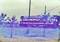 
Tram No 10 at Beamish Museum, County Durham, c1985