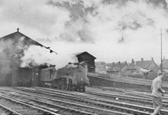 
60019 'Bittern' at Berwick shed, Northumberland, July 1963