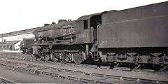 
90569 at Doncaster shed, Yorkshire, July 1963