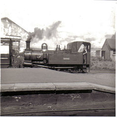 
No '10 G H Wood' at Port Erin Station, Isle of Man Railway, August 1964