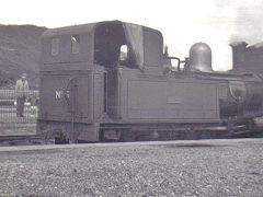 
No 5 'Mona' at Peel Station, Isle of Man Railway, August 1964