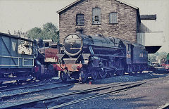 
45025 and 30072 at Keighley, West Yorkshire, September 1971