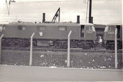 
E3029 at Longsight shed, Manchester, November 1960