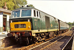 
D7029 at Goathland, NYMR, North Yorkshire, June 1982