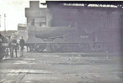 
52345 at Lees shed, Oldham, Lancashire, November 1960