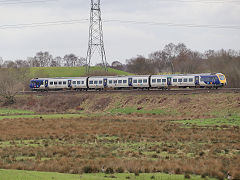 
'195 110' passes Castleton, Rochdale, Manchester, February 2024