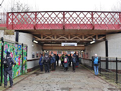 
Rochdale Station, the disused staircase and restored subway, Rochdale, Manchester, February 2024