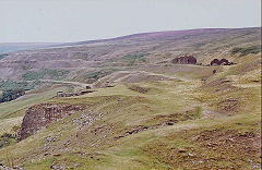 
'Mains' works area, Rosedale, North Yorkshire, August 1975