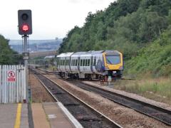 
'195 022' at Meadowhall, Sheffield, August 2023