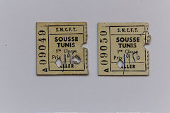 
Train ticket from Sousse to Tunis, October 1971