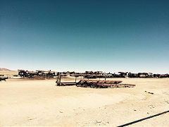
Colchani salt flats locomotive graveyard, Bolivia  © Photo courtesy of Emma Jenkins