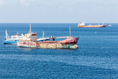 
'Anina', 'Walrus' and a Lauritzen ship, Grenada, December 2014