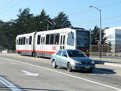 
1548 passing Balboa Park depot, San Fransisco, January 2013