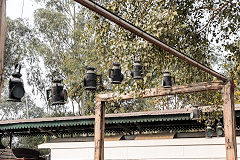 
a collection of railway lamps, Delhi Railway Museum, February 2016