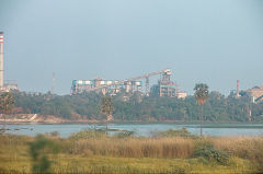 
River-bank industrial complex near Erode, March 2016