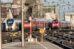 
'146 270' , '101 122' and NE '151' at Cologne Station, Germany, February 2019