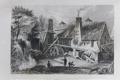 
An iron forge at Rouillon in 1838, from 'The Continental Tourist'