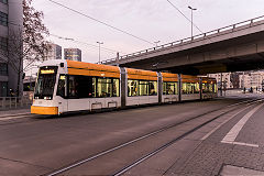 
Tram '225' at Mainz, Germany, February 2019