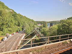 
The tramway as seen from the railway, Wuppertal, September 2024