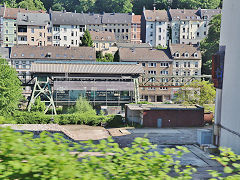 
The tramway as seen from the railway, Wuppertal, September 2024