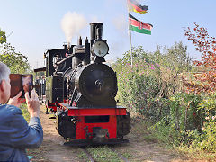 
'16' or '2643' takes us around the circuit at Frankfurt Feldbahn Museum, September 2024