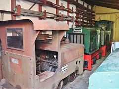 
'D2', Gmeider '1987' of 1938 behind 'D16' at Frankfurt Feldbahn Museum, September 2024