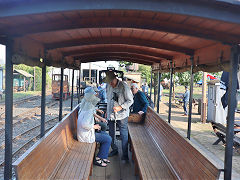 
All aboard for a tour of the site at Frankfurt Feldbahn Museum, September 2024