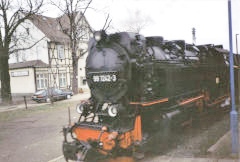 
'99 7232' at Wernigerode, Harz Railway, April 1993